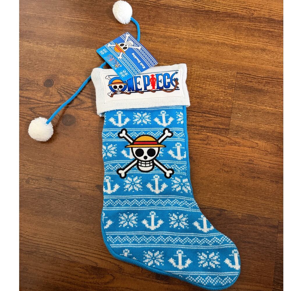 One Piece Knit Christmas Stocking NWT